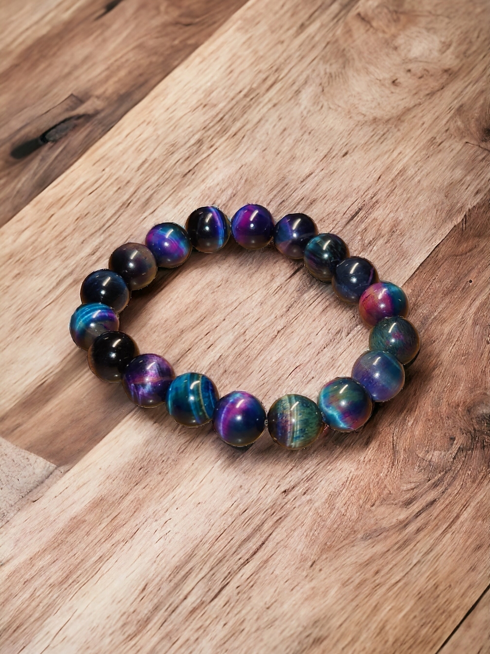 Multicolor Galaxy Bead Stretch Bracelet - Women's Jewelry